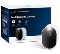 Arlo Pro 6 Security Camera Outdoor Wireless, 2K+ HDR, Battery Operated Outdoor/Indoor Camera, Advanced Colour Night Vision, Dual-Band WiFi, Auto tracking, Arlo Secure Trial Included, 1 Camera, White