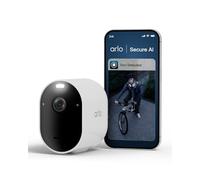 Arlo Pro 6 Security Camera Outdoor Wireless, 2K+ HDR, Battery Operated Outdoor/Indoor Camera, Advanced Colour Night Vision, Dual-Band WiFi, Auto tracking, Arlo Secure Trial Included, 1 Camera, White