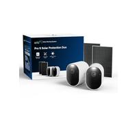 Arlo Pro 6 Security Camera Outdoor Wireless with 2 Solar Panels, 2K+ HDR | Advanced Colour Night Vision, Auto Tracking, 12x Zoom, 2.4/5GHz WiFi, IP65 Weatherproof, Spotlight, Secure Trial Included