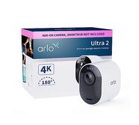 Arlo Ultra 2 Security Camera Outdoor, 4K UHD Add-on Camera, Wireless CCTV, 6-Month Battery, Colour Night Vision, Weatherproof, Bright Spotlight, 2-Way Audio, Arlo Secure Trial Included, White
