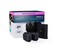 Arlo Ultra2 Wireless Home Security Camera System CCTV, 6-month battery life, WiFi, Alarm, Colour Night Vision, Indoor or Outdoor, 4K UHD, 2-Way Audio,
