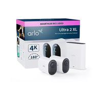 Arlo Ultra 2 XL Outdoor Security Camera, 4K UHD, Wireless CCTV, 12-Month Battery, Colour Night Vision, Weatherproof, Bright Spotlight, 2-Way Audio, 2 Cam Kit, Free Trial of Arlo Secure