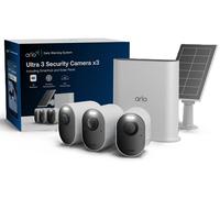 Arlo Ultra 3 4K HDR Security Camera 3 Pack with Smarthub & Solar Panel