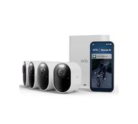 Arlo Ultra 3 Security Camera Outdoor Wireless, 4K 180° Panoramic Video, AI Detection, Auto Tracking, Colour Night Vision, 12x Zoom, 4 Cameras with Smarthub for Local Storage, White