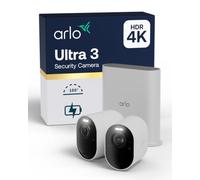 Arlo Ultra 3 4K HDR Security Camera 2 Pack with Smarthub & Solar Panel