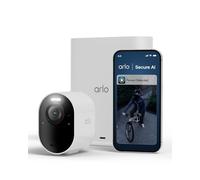 Arlo Ultra 3 Security Camera Outdoor Wireless, 4K 180° Panoramic Video, AI Detection, Auto Tracking, Colour Night Vision, CCTV, 1 Camera with Smarthub for Local Storage, White