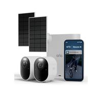 Arlo Ultra 3 Security Camera Outdoor Wireless, 4K Ultra HD & Solar | 4K Panoramic Video, SmartHub for Local Storage, Advanced Colour Night Vision, AI Detection, Auto Tracking, 12x Zoom