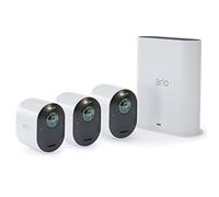 Arlo Ultra Wireless Outdoor Home Security Camera System CCTV, 6-month battery, Alarm, Colour Night Vision, Weatherproof, 4K, 2-Way Audio, 3 Camera kit, With free trial of Arlo Secure Plan