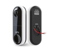 Arlo WIRED Video Doorbell Security Camera, HD Video, 2 Way Audio, Motion Detection, Built-in Siren, Night Vision, Existing Doorbell Wiring Required, with Free Trial of Arlo Secure Plan, White