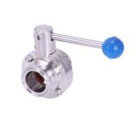 arlote 1-1/2inch 38mm SuS304 Stainless Steel Sanitary 1.5inch Tri Clamp Butterfly Control Valve Homebrew Beer Dairy Product