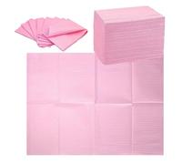arlote 125PCS Disposable Nail Art Table Towels Mat 13 X 17inch Waterproof Nail Art Mat Paper Sheet Clean Pads Tattooing Pink