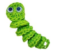 arlote Handmade Worry Worm Gift, Crochet Worry Worm Inspirational Cares, Cute Knitted Gift, Easy Install Green
