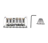 arlote Hardtail Guitar Bridge Body Through for 6 String Electric Parts Silver