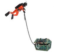 arlote treasure Diver Decoration for Aquarium Fish Tank orange