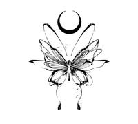 Arm And Chest Crescent Multiple Butterfly Herbal Temporary Tattoo Stickers, Waterproof, Long-lasting, Juice-infused, Semi-permanent, Fake Tattoos