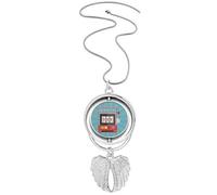 arm bandit illustration pattern Pendant Angel Wings Rotating Necklace Jewelry