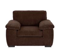 (Arm Chair, Brown) Jumbo Cord Amalfi Sofa in Soft Cord Fabric