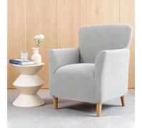 Arm Chair Covers, Single Armchair Slipcovers, Solid Color Stretch Arm Chair Covers Thickened Anti-Slip Not Easily Deformed for 1-Seat Sofa Armchair Protector for Bedroom Living Room（Light Gray）