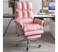 Arm Chair Executive Office Chair with Footrest, 90-145°Reclining, Height Adjustable Swivel Chair, High Back Computer Desk Chair for Home Office Work Comfort,Yellow-One Size (One Size)