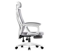 Arm Chair Executive Recline High back mesh office chair With armrests and adjustable headrest Comfortable to lie down With footrest Gaming seats Load-bearing 150kg (Color : Gray, Size : B) Chaser of