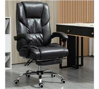 Arm Chair Executive Recline w/Tilt Function, Home Desk Chair, Swivel Computer Task Chair w/Footrest & Lumbar rt,Orange-One Size (Black One Size)