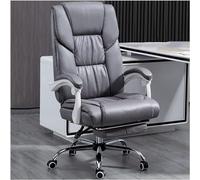 Arm Chair Executive Recline w/Tilt Function, Home Desk Chair, Swivel Computer Task Chair w/Footrest & Lumbar rt,Orange-One Size (Gray1 One Size)
