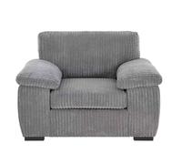 (Arm Chair, Grey) Jumbo Cord Amalfi Sofa in Soft Cord Fabric