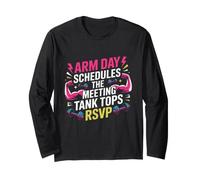 Arm Day schedules the Meeting; Tank Tops RSVP. arm Day Long Sleeve T-Shirt