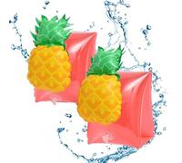 Arm Floats Kids, Inflatable Pineapple Bands, Swimming Pool Accessory, Sturdy Safety Tool, 2 Piece 18x12cm Size, for Beginners Boys Girls Outdoor Beach River Lake Camping Summer Party Reliable Use
