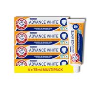 Arm & Hammer Advance White Toothpaste, Baking Soda Toothpaste for a Brighter, Whiter Smile, 75 mL Tube, Pack of 4
