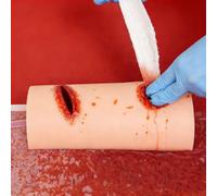 Arm Laceration Simulator Model, Wound Packing Trainer, Stop The Bleed Training Kit, Wound Skin Module, First Aid Suture Model, Reusable, for Injury Drill