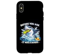 Arm, leg Amputee Funny Shirts Before You Ask It was A shark Case for iPhone X/XS
