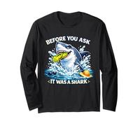 Arm, Leg Amputee Funny Shirts Before You Ask It was A Shark Long Sleeve T-Shirt