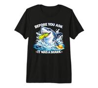 Arm, Leg Amputee Funny Shirts Before You Ask It was A Shark Premium T-Shirt