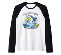 Arm, Leg Amputee Funny Shirts Before You Ask It was A Shark Raglan Baseball Tee