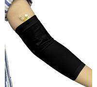 Arm PICC Line Sleeve Protector - Breathable Elbow Cast Cover for Nursing Care, Fits Arm Circumference 9"-14", Black, 2 PCS