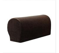 Arm Rest Covers Set, Pack of 4 Stretch Armchair Covers Soft Polyester Arm Caps Non Slip Furniture Protector For Chair, Sofa, Couch (Dark Coffee)