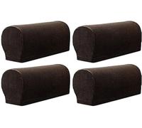 Arm Rest Covers Sofa Set of 4 Stretch Armchair Couch Non-Slip Furniture Protector Slipcovers for Chair Sofa Couches Recliner (Dark Coffee)