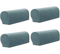 Arm Rest Covers Sofa Set of 4 Stretch Armchair Couch Non-Slip Furniture Protector Slipcovers for Chair Sofa Couches Recliner (Light Blue)