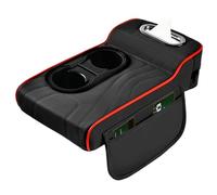 Arm Rest Cushion for Car - Heightening Middle Console Cover - 2 Storage Cup Holder Side Pockets Tissue Box Organizers for Auto Interior Driver Men