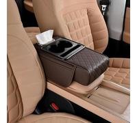 arm rest for car Car Armrest Storage Box for Kicks P15 2017 2018 2019 2020 2021, Armrest Organizer for Car with Cup Holder Tissue Box Phone Slot Side Storage Bag,Red/C(Brown/D)