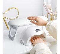 Arm Rest for Nails, AMOYUN Nail Arm Rest Nail Cushion Foldable Manicure Pillow Non-Slip Soft Microfiber Leather Manicure Hand Rest Nail Stand Technician Table for Nail Art Salon