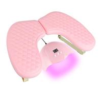 Arm Rest for Nails,U-shaped Manicure Nail Hand Rest Pillow Cushion,Foldable PU Leather Nail Tech Arm Rest for Nails Tech,Foot Hand Rest (Pink)