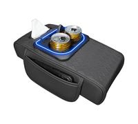 Arm Rest Organizer Car - Auto LED Arm Rest Pad Organizer | Multifunctional Car Armrest Cushion with Cup Holder & Tissue Box, Auto Accessories for Road Trips, Commuting, Front Seat Storage