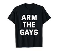 Arm The Gays Gay Pride LGBTQ+ Value Graphic T-Shirt, Men, Black, L