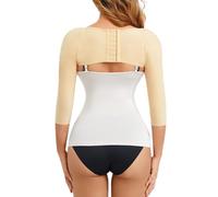Arm Tights Slimming Shaper Sleeves Lipo Post Surgery Faja Compression Support Posture Corrector Tops Shapewear(Skin,M)