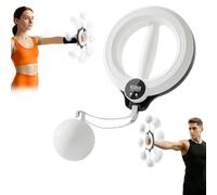 Arm Trainer, 2026 New 360° Hand-Crank Forearm Trainer, Weighted Arm Hoop With 3 Modes LED Display, Magic Circle Forearm Strength Trainer for Chest Shoulders and Arm Muscle Forearm Wrist (White)