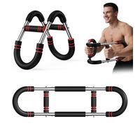 Arm Trainer, Adjustable Chest Workout Equipment, Chest Trainer for Men, Shoulder Muscle Training, Portable Spring Resistance Home Fitness Equipment red