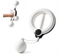 Arm Trainer for Men and Women,Arm Exercise Equipment,360° Hand Fitness Hoop,Forearm Trainer,Chest Exerciser,Home Workout Equipment and Gym Exercise Ring,Suit for Fitness Lovers and Family (White)