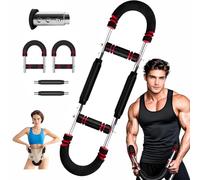 Arm trainer,Twister Arm Exerciser,Adjustable chest expander,Tricep workout equipment,Perfect body shape for men,Three gears to adjust 60-110lb,Suitable for beginners and professional athletes (Red)